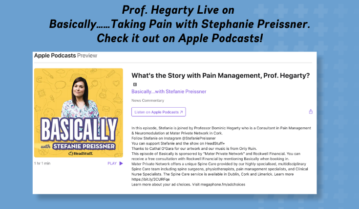Prof. Hegarty Live on Basically……Taking Pain with Stephanie Preissner!
