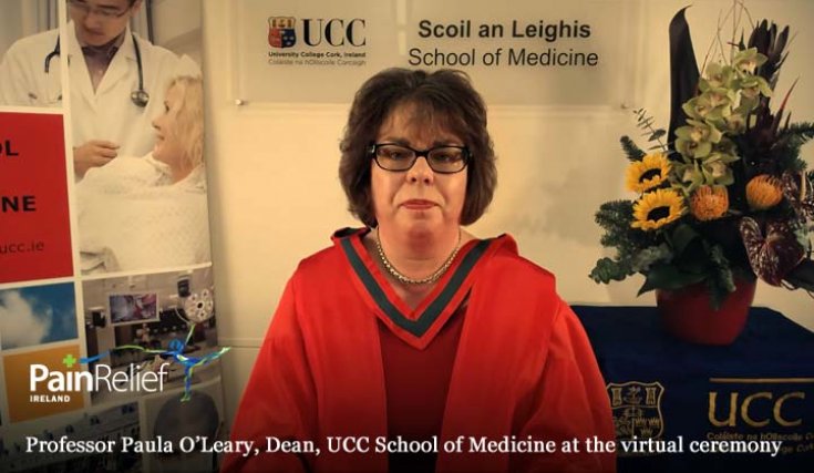 Professor Paula O’Leary, Dean, UCC School of Medicine at the virtual ceremony