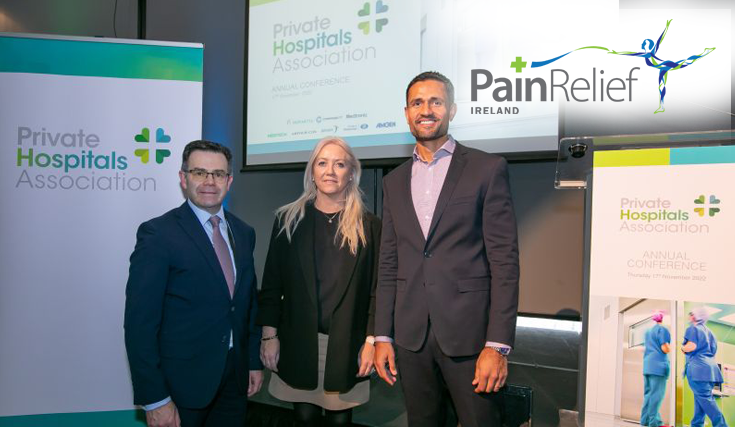 Niamh McLoughlin (Medtronic Ireland) Bhavesh Barot (Regional VP Medtronic) at the lauch last week at the Private Hospital Association Conference 2022