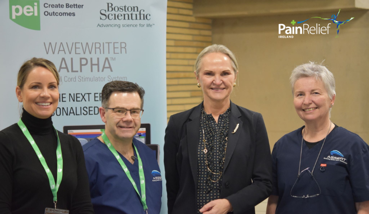 Photo: (l-r) Ms. Susan Ronan ( PEI Ireland), Professor Dominic Hegarty (Consultant Pain Medicine, Professor Whelton ( Head of College of Medicine & Health UCC), Dr. Gabrielle Ioham (Consultant Anaesthesiologists UCC)